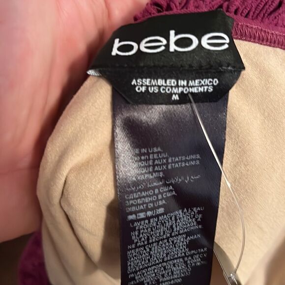 Bebe Off One Shoulder Purple Dress - Picture 11 of 12